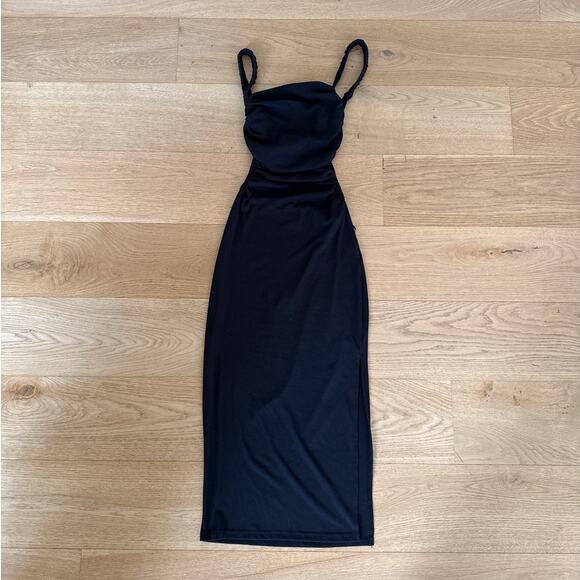 Princess Polly Maxi Dress Strapy Back Size US4 Black - Picture 1 of 5